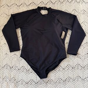 Re-Imagined by J. Crew Long Sleeve One Piece Swimsuit Women's Plus Size 20 NWT